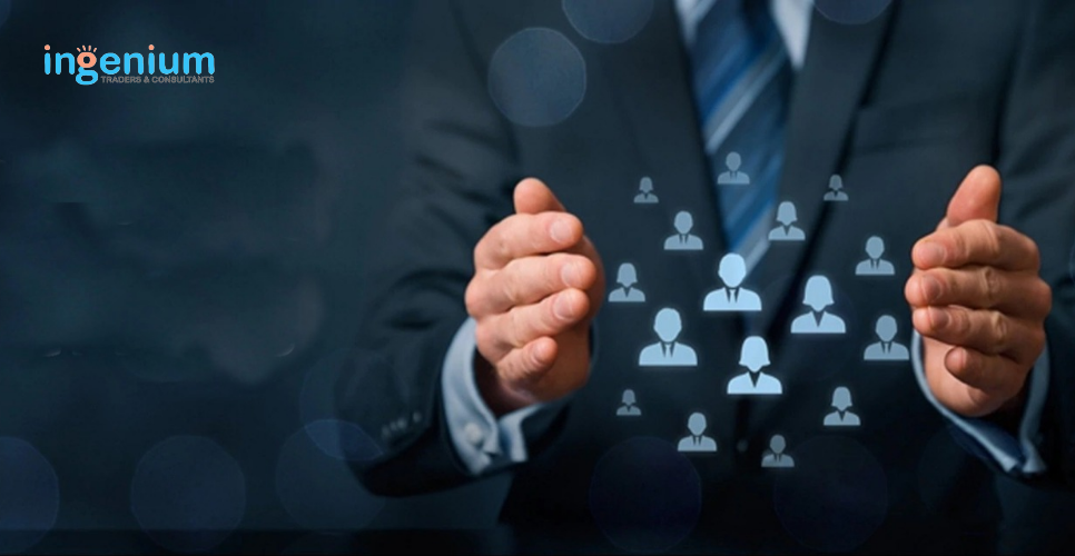 Professional presenting on a board